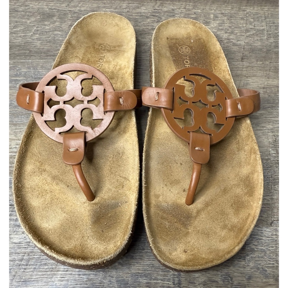 Tory Burch Miller Cloud Leather Sandals Size 7.5